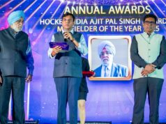 फिरोज अंसारी ने खेल मंत्री संग खिलाड़ियों को किया सम्मानित