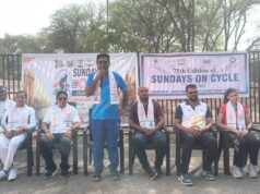 फिट इंडिया संडे ऑन साइकिल रैली आयोजित, खिलाड़ियों ने दिया फिटनेस का संदेश