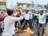 राहुल गांधी व मल्लिकार्जुन खड़गे की गिरफ्तारी के विरोध में कांग्रेस का प्रदर्शन, प्रधानमंत्री का पुतला फूंका