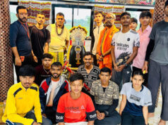 सावन के पहले दिन आस्था का अनूठा समागम : मोहरा से शिवनाथ का जल लेकर सिंघोला महाकाल धाम पहुंचे कांवड़िए