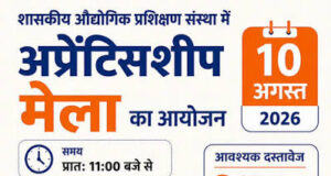 शासकीय औद्योगिक प्रशिक्षण संस्था में अप्रेंटिसशीप मेला का आयोजन 10 अगस्त को