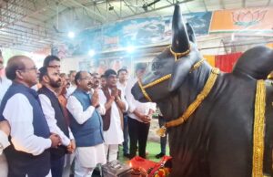 उप मुख्यमंत्री श्री अरुण साव महारुद्राभिषेक में शामिल हुए