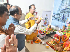 उप मुख्यमंत्री श्री अरुण साव महारुद्राभिषेक में हुए शामिल
