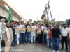 कांग्रेस ने बेरिकेडिंग फांद किया कलेक्टोरेट का घेराव, पुतला भी फूंका